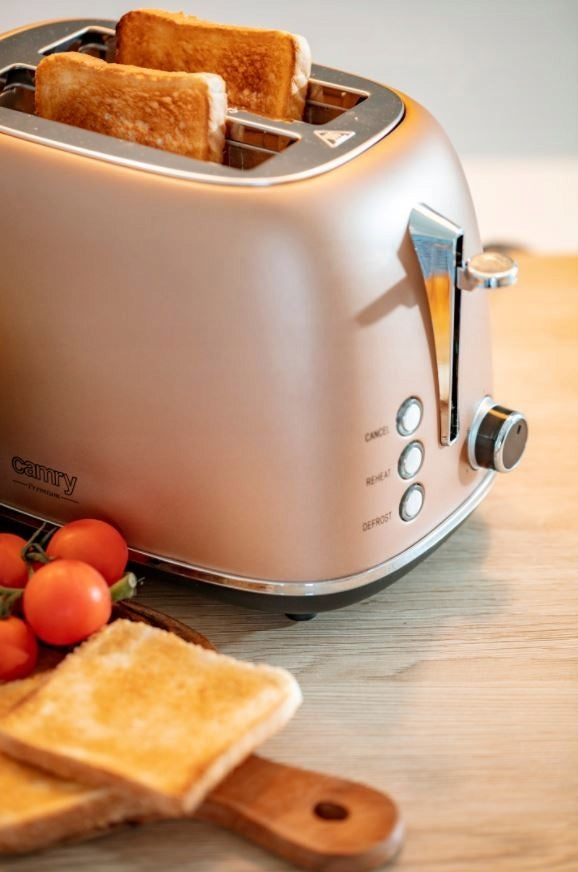 Toaster 2 Slices Toast 900W Grate Black Camry Dominant color black