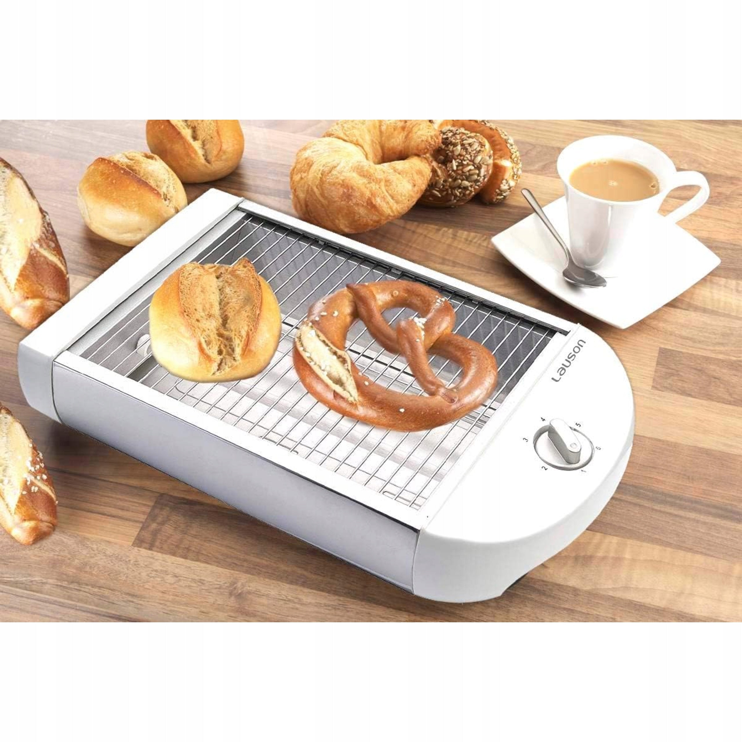 Toaster 4 slices horizontal 600W white stainless steel crumb tray Packaging status original