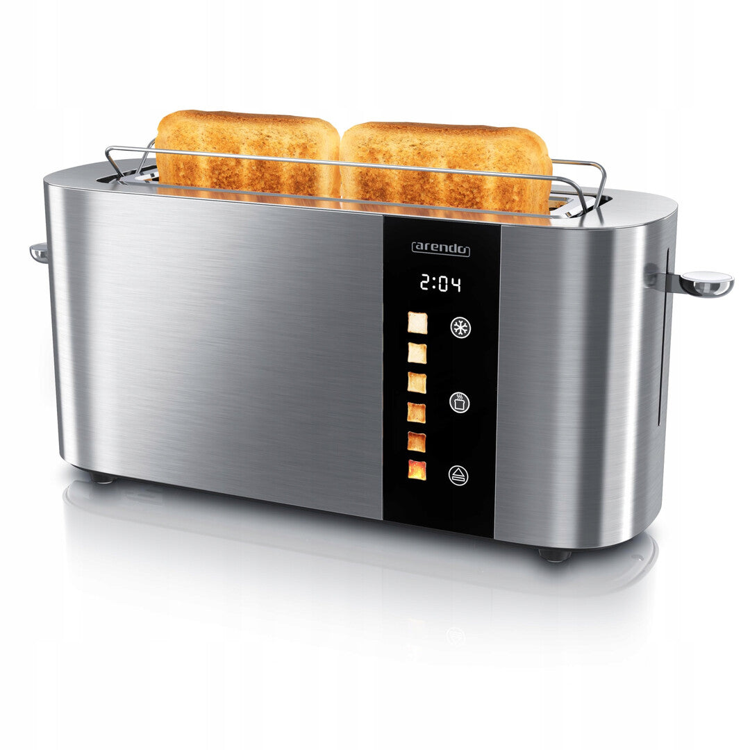 Toaster Arendo 564373437627 silver grey 1000W strong elegant design Brand Arendo