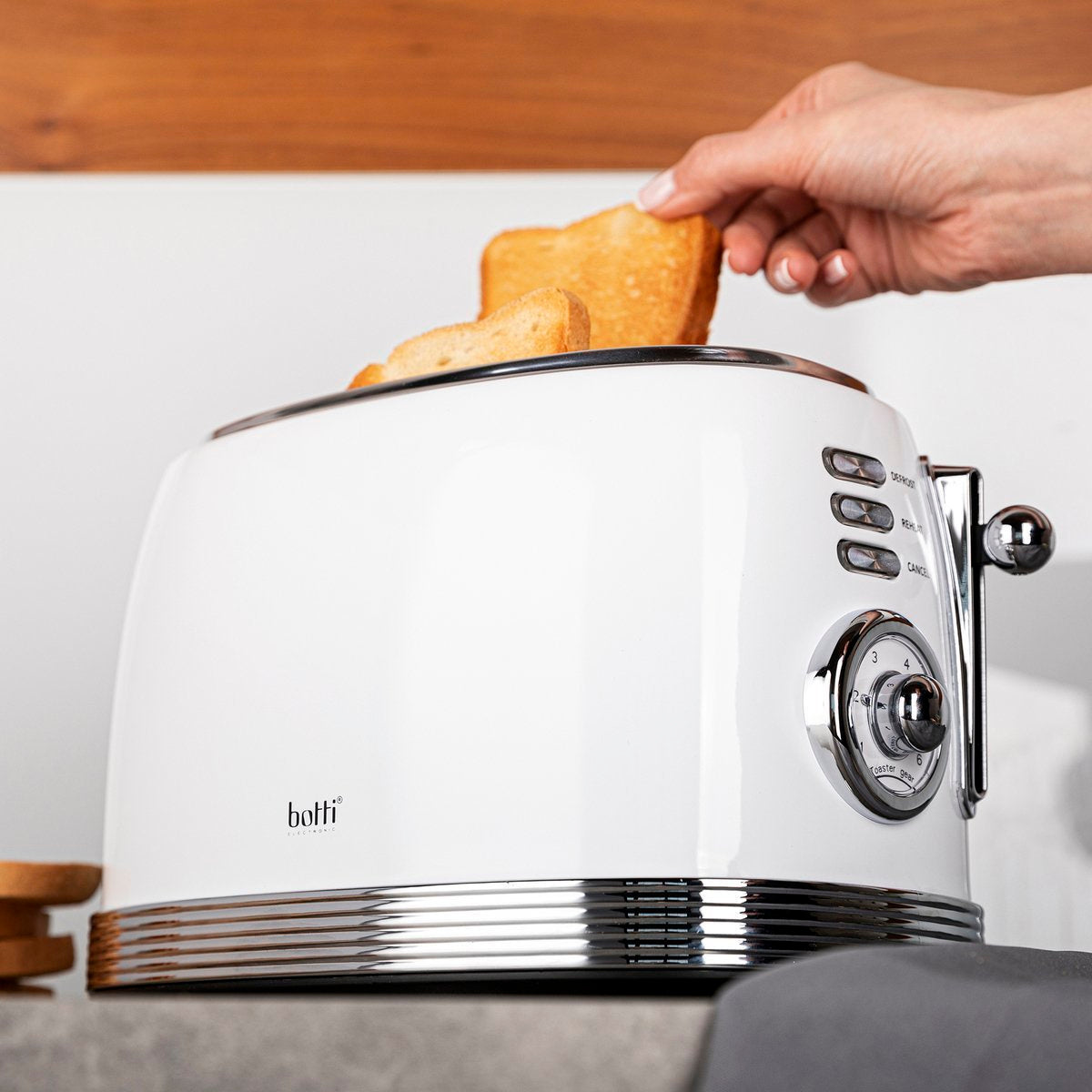 Toaster Botti Royal Line 850 W metal 2 chambers 6 degrees Brand Botti