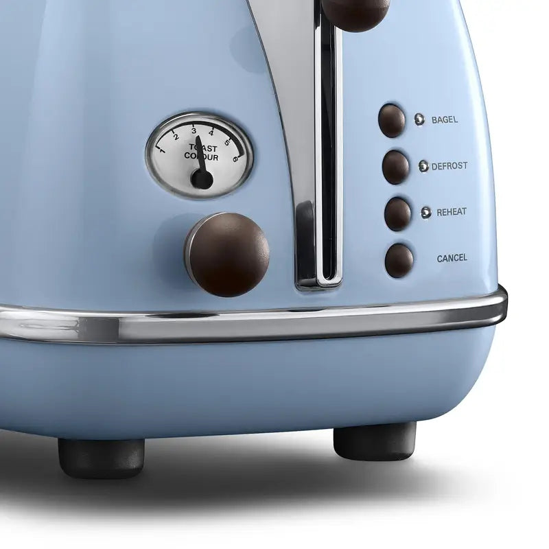 Toaster De'Longhi CTOV 2103 AZ Icona Vintage blue 900 W Capacity 2 toasts