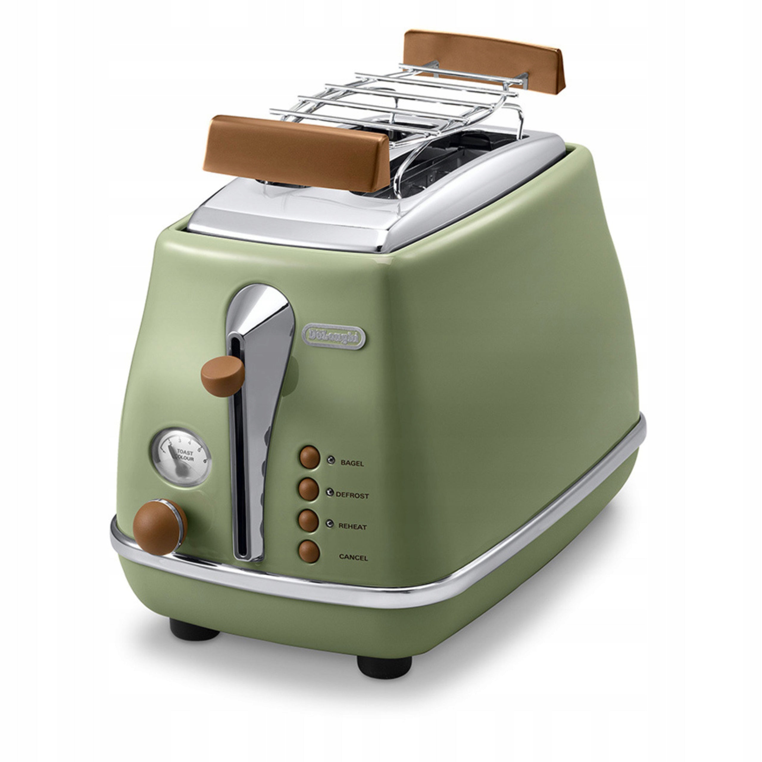 Toaster De'Longhi Icona Vintage CTOV 2103.GR olive green 900 W Power rating 900 W