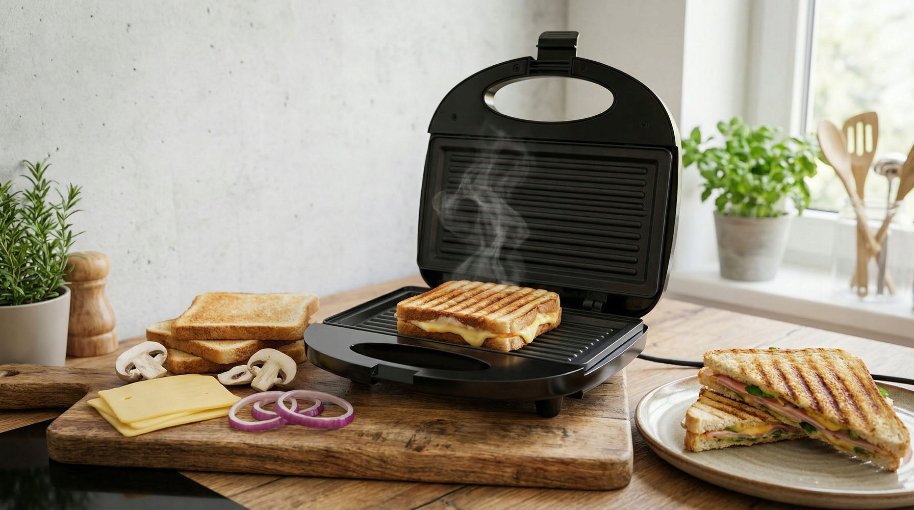 Toaster Esperanza TORTILLA black 1000W PANINI SANDWITCH SANDWICHES GRILL Power rating 1000 W
