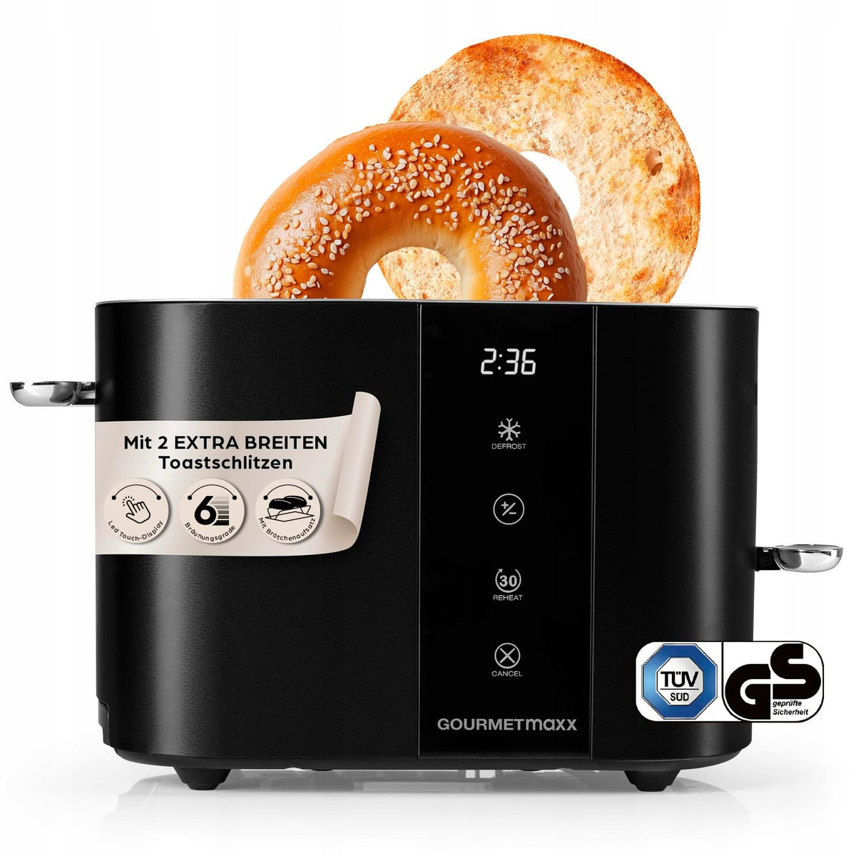 Toaster Gourmetmaxx 15678 silver 800 W