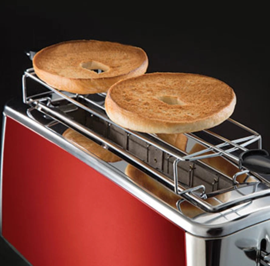 Toaster Russell Hobbs Luna 23250-56 long slot 1420W red Dominant color silver/gray