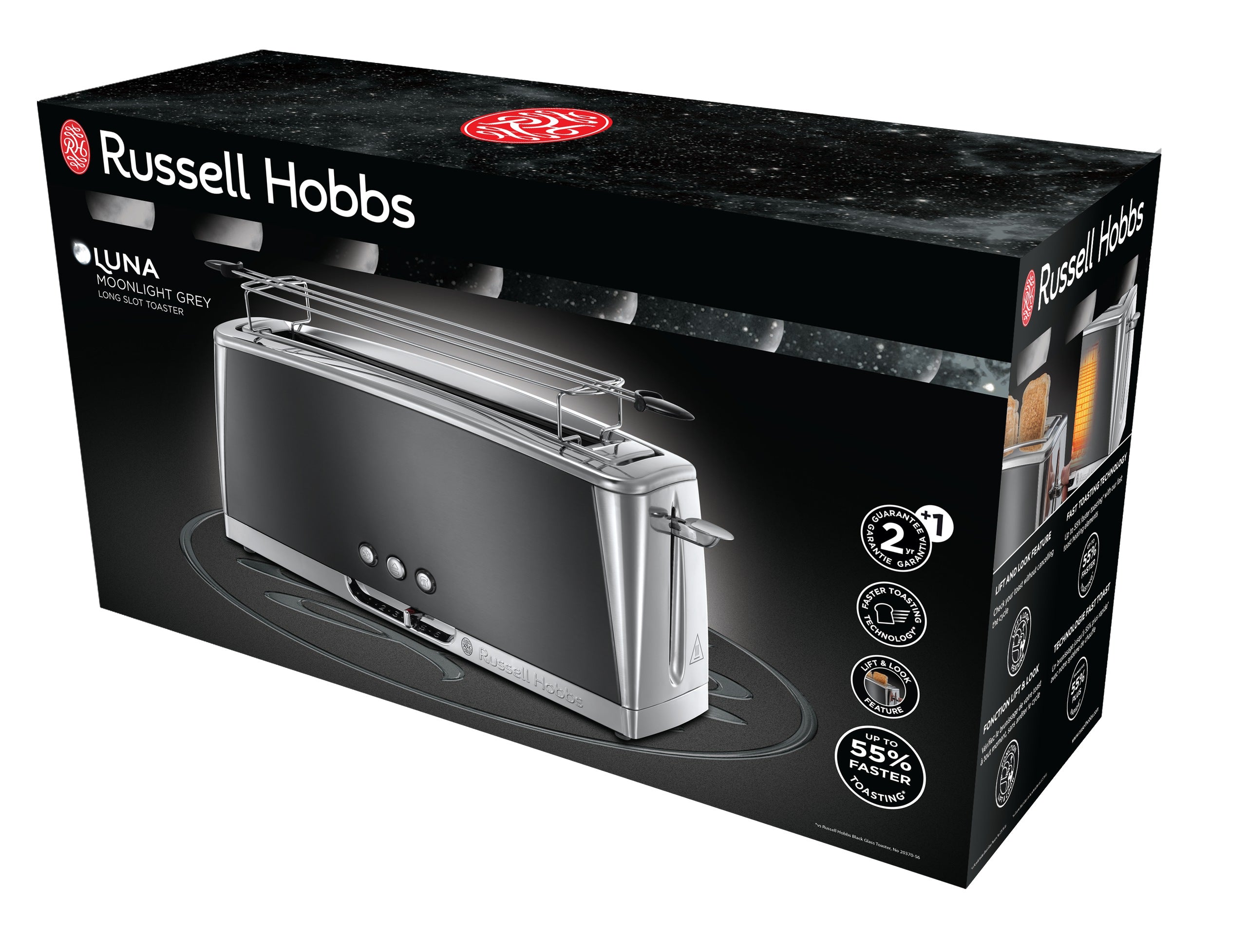 Toaster Russell Hobbs Moonlight Grey 23251-56 silver/grey 1550 W Packaging status original