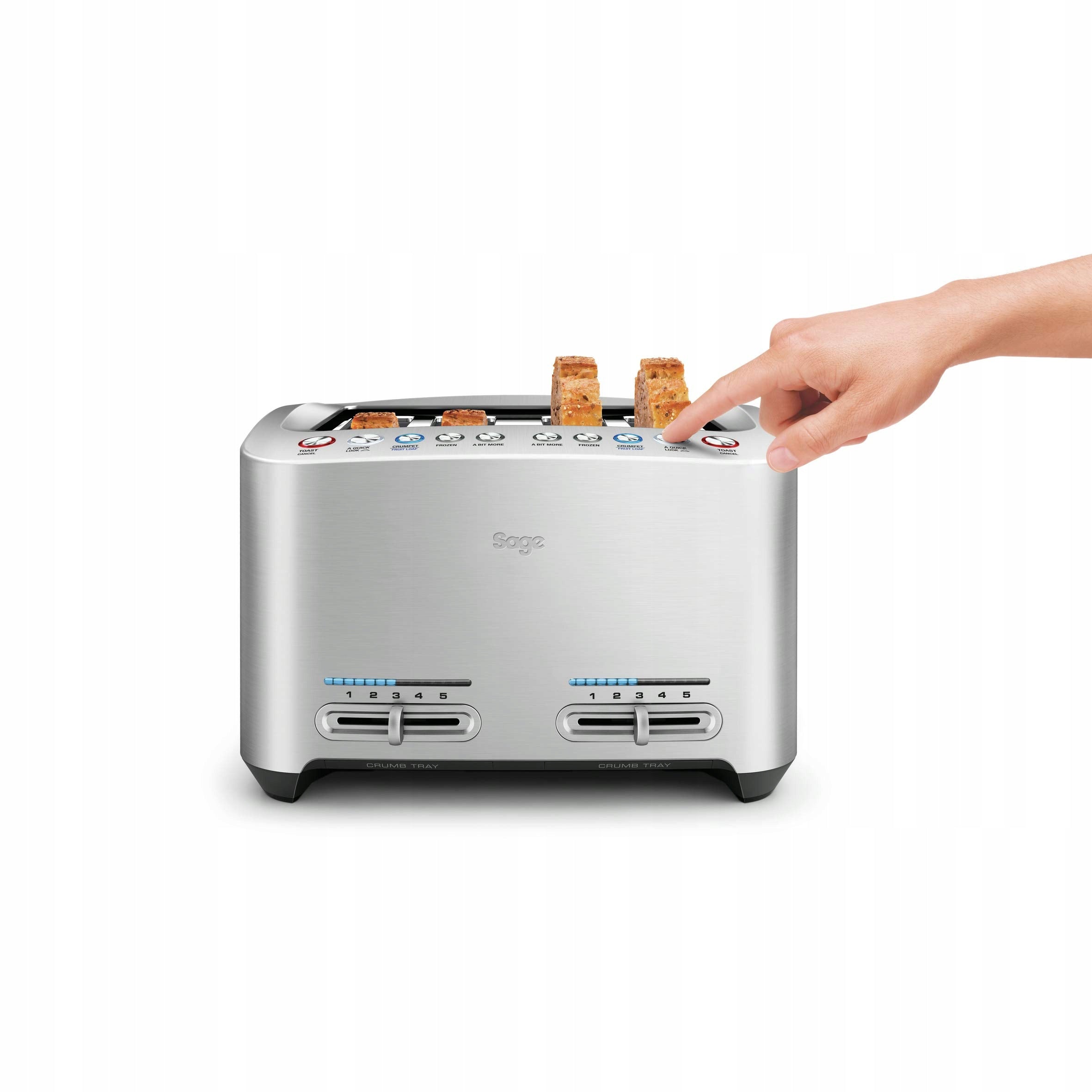 Toaster Sage Appliances STA845BAL2EEU1 silver/grey 1900 W Packaging status original