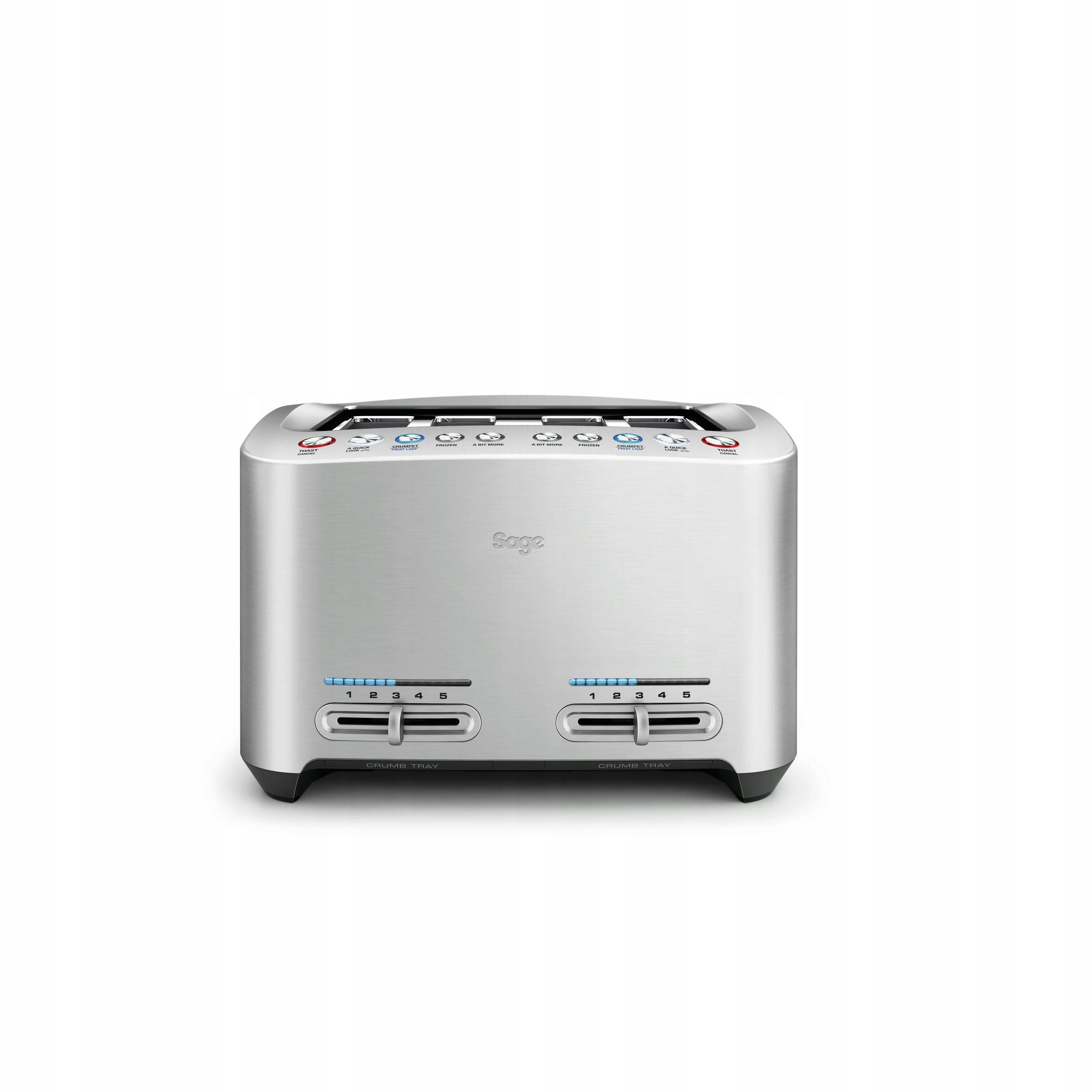 Toaster Sage Appliances STA845BAL2EEU1 silver/grey 1900 W Power rating 1900 W