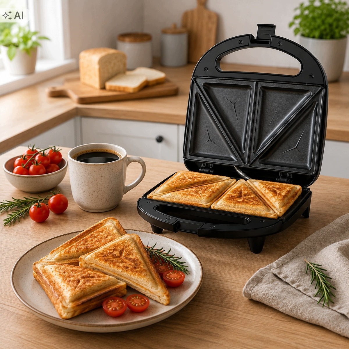 Toaster Sandwich Toaster Toast Nonstick Fast Heating 820W Manufacturer code Toster Opiekacz do Kanapek
