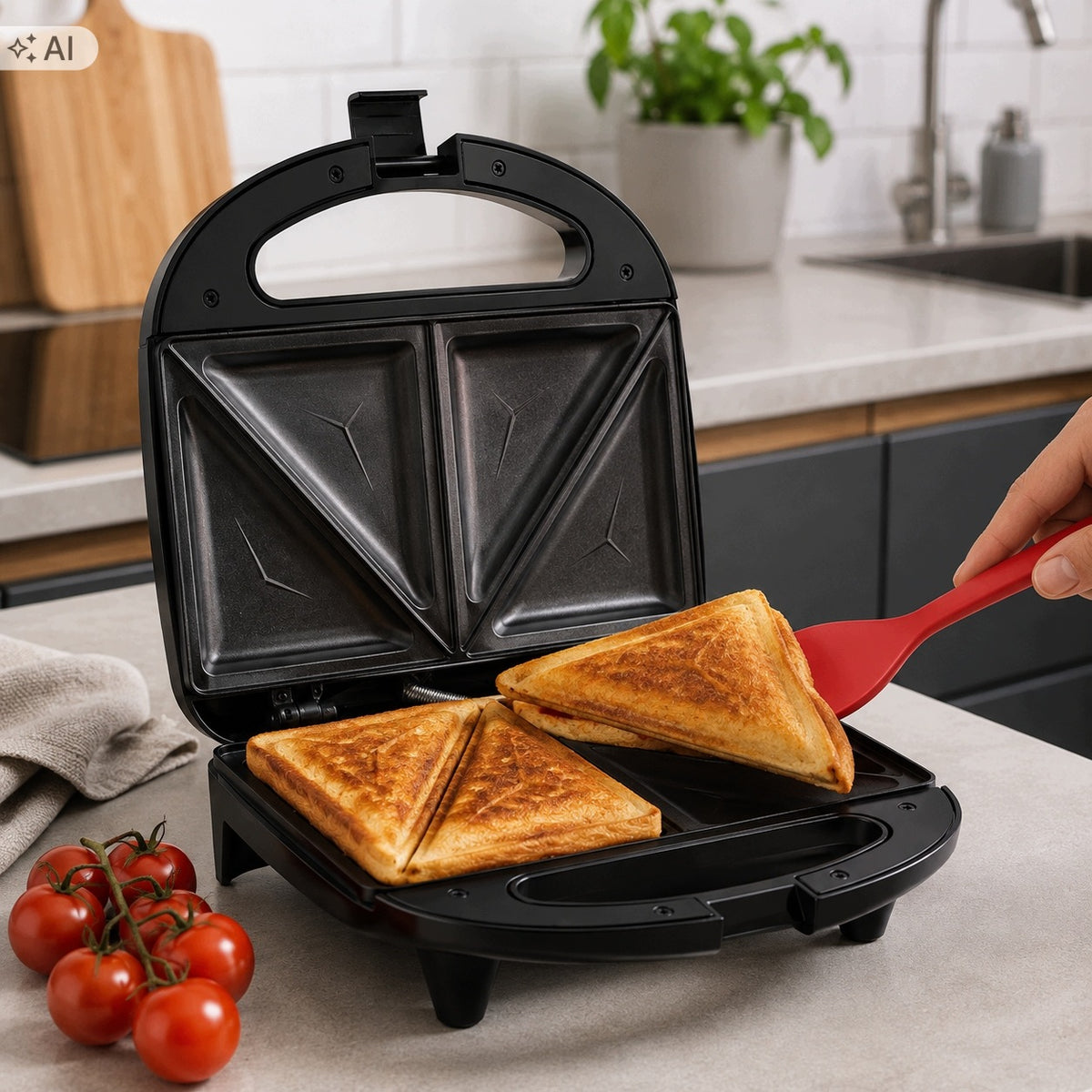 Toaster Sandwich Toaster Toast Nonstick Fast Heating 820W Packaging status original