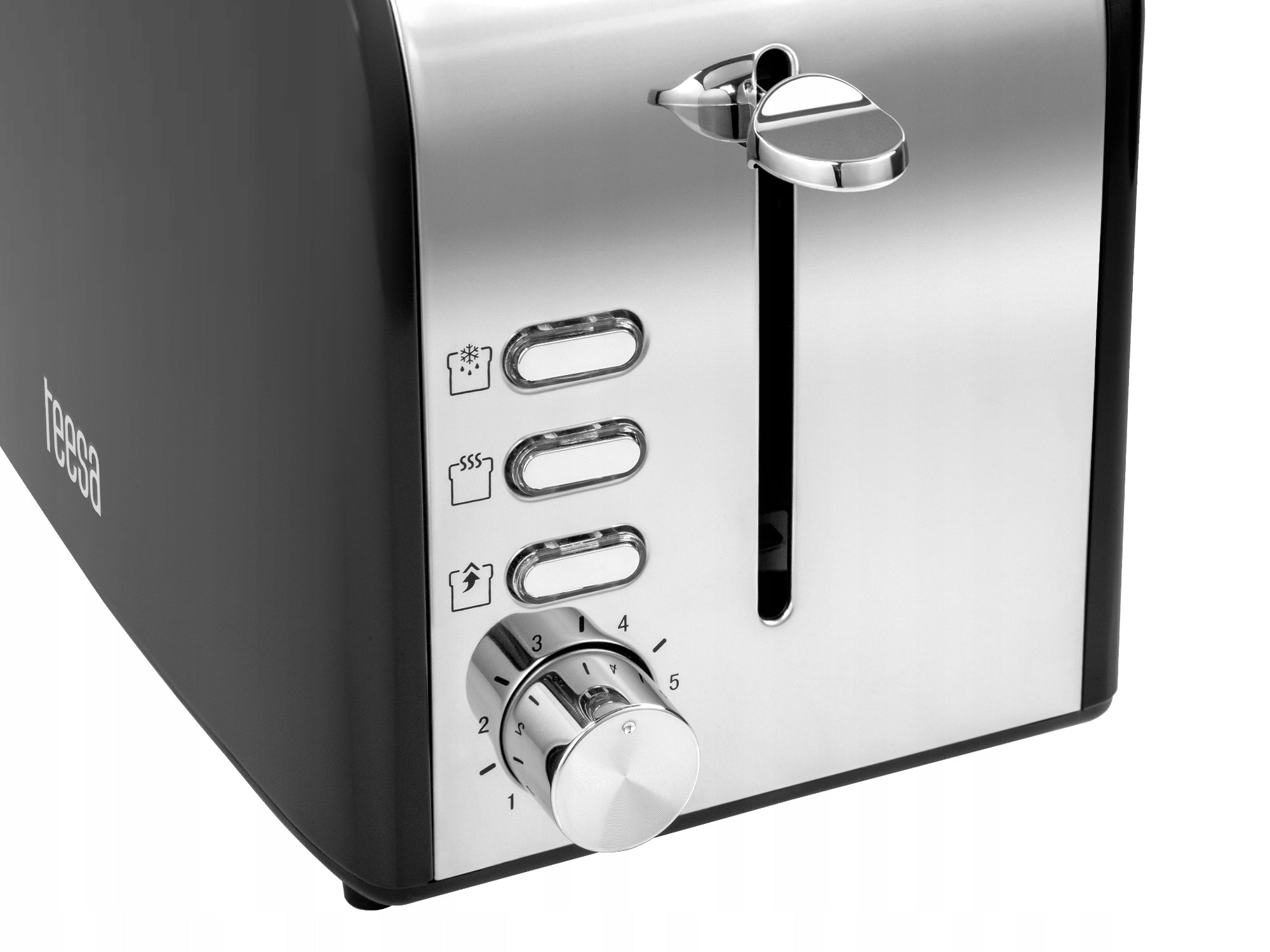 Toaster Teesa 850W 2 toast 6 settings tray Dominant color black