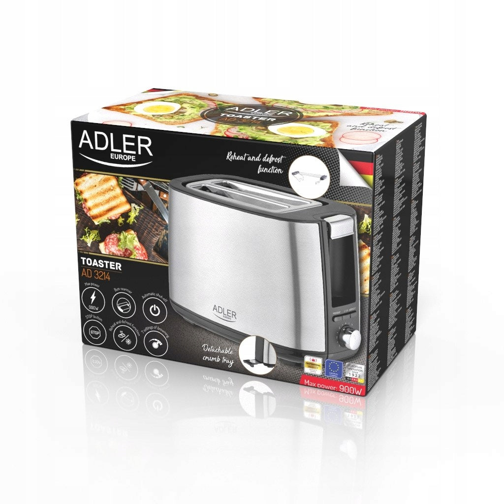 Toaster for 2 Toasts 900W Grate Adjustable Defrosting Heating Brand no brand