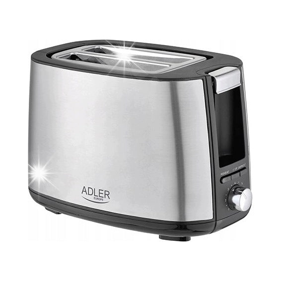 Toaster for 2 Toasts 900W Grate Adjustable Defrosting Heating
