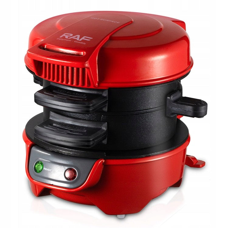 Toaster for sandwiches and burgers 600W red metal with thermoregulation Manufacturer code XMYFQ007
