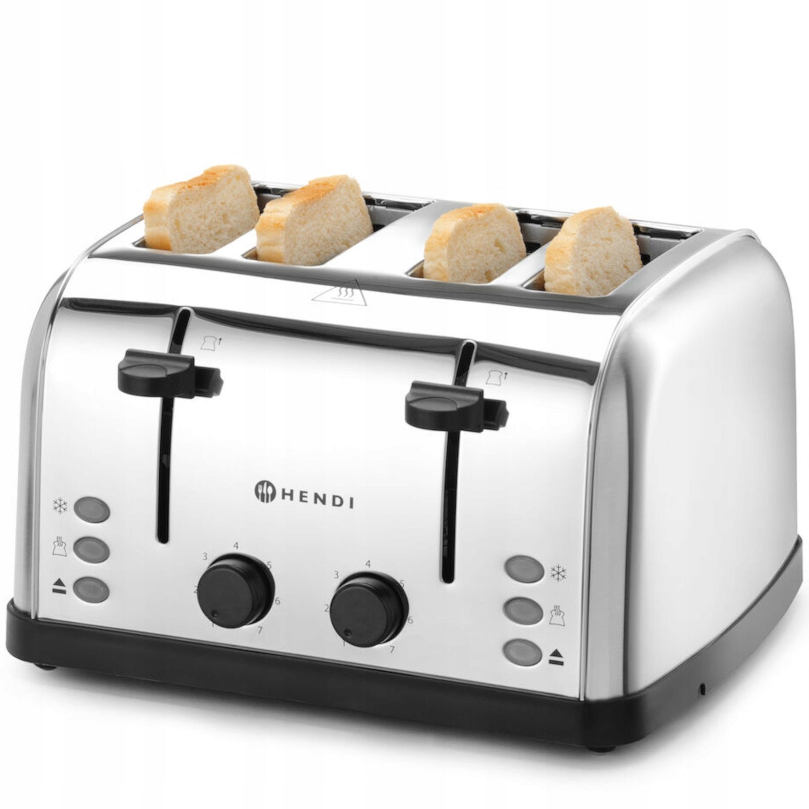Toaster sandwich toaster for 4 toasts 3 functions 7 heating levels 1500 W Brand Hendi