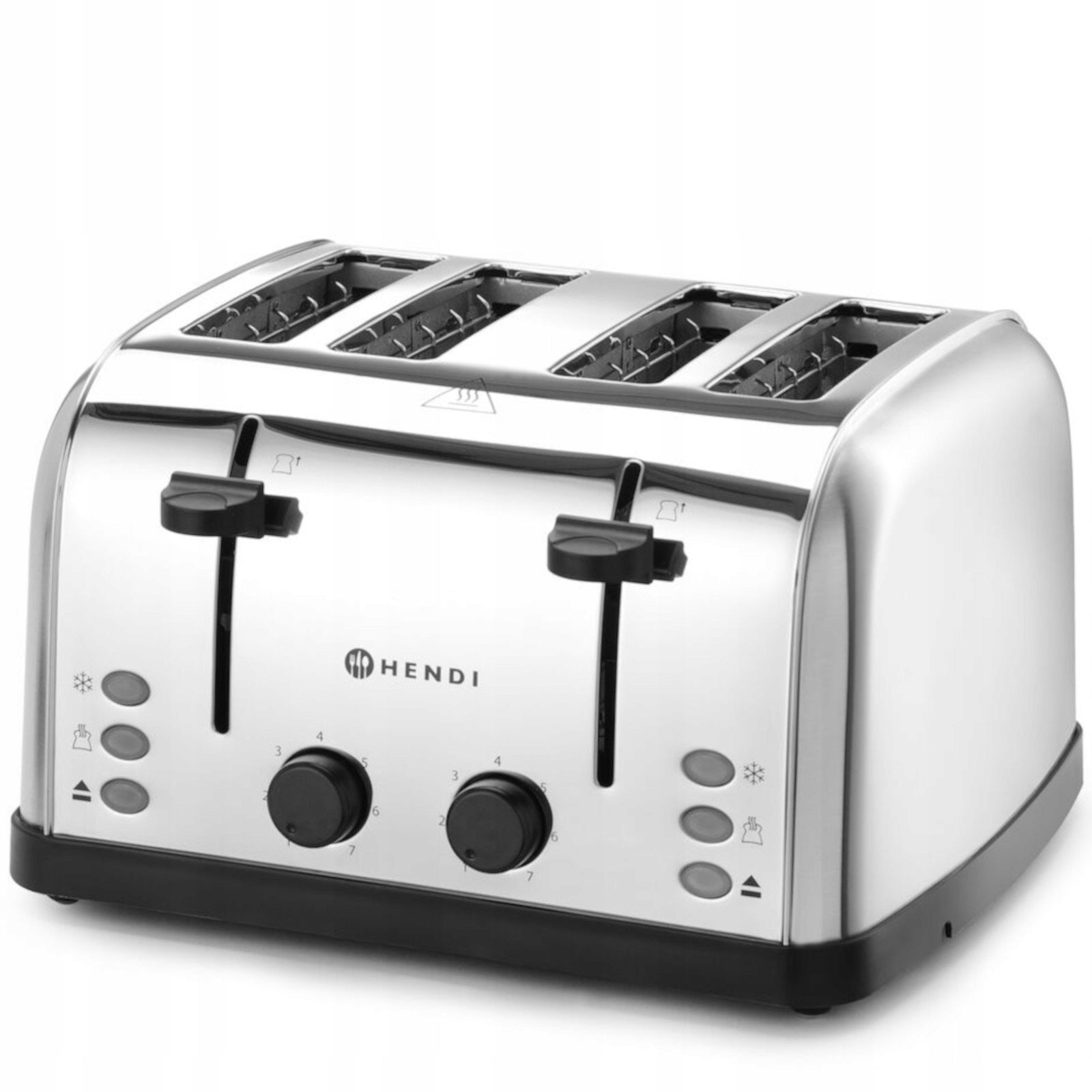 Toaster sandwich toaster for 4 toasts 3 functions 7 heating levels 1500 W Dominant color silver/gray