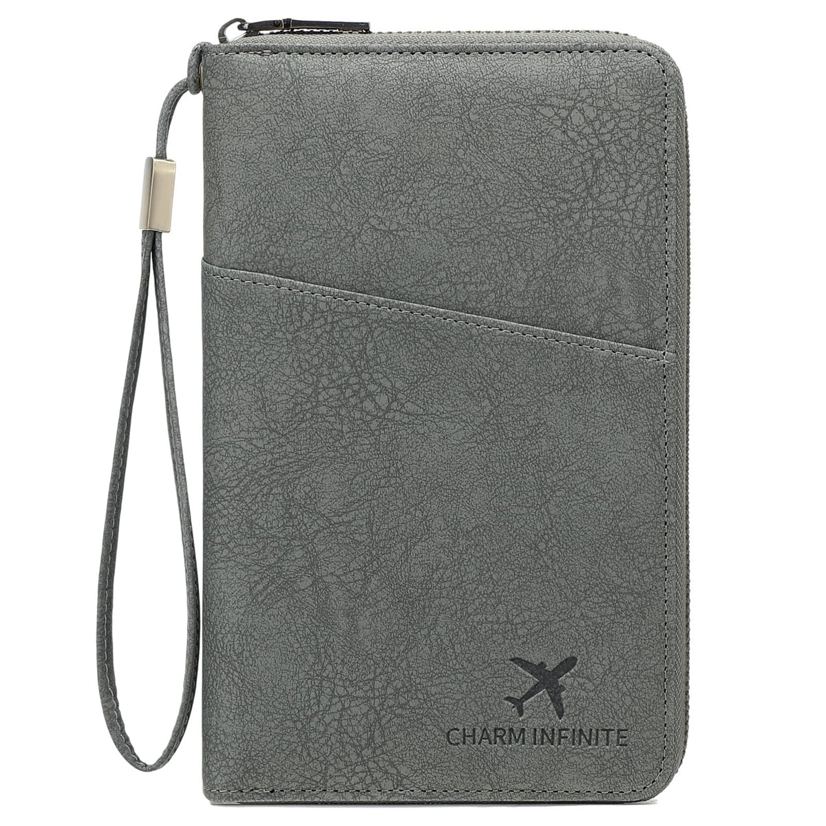 Toctax Passport Organizer With RFID Lock Spacious For 4 People Grey