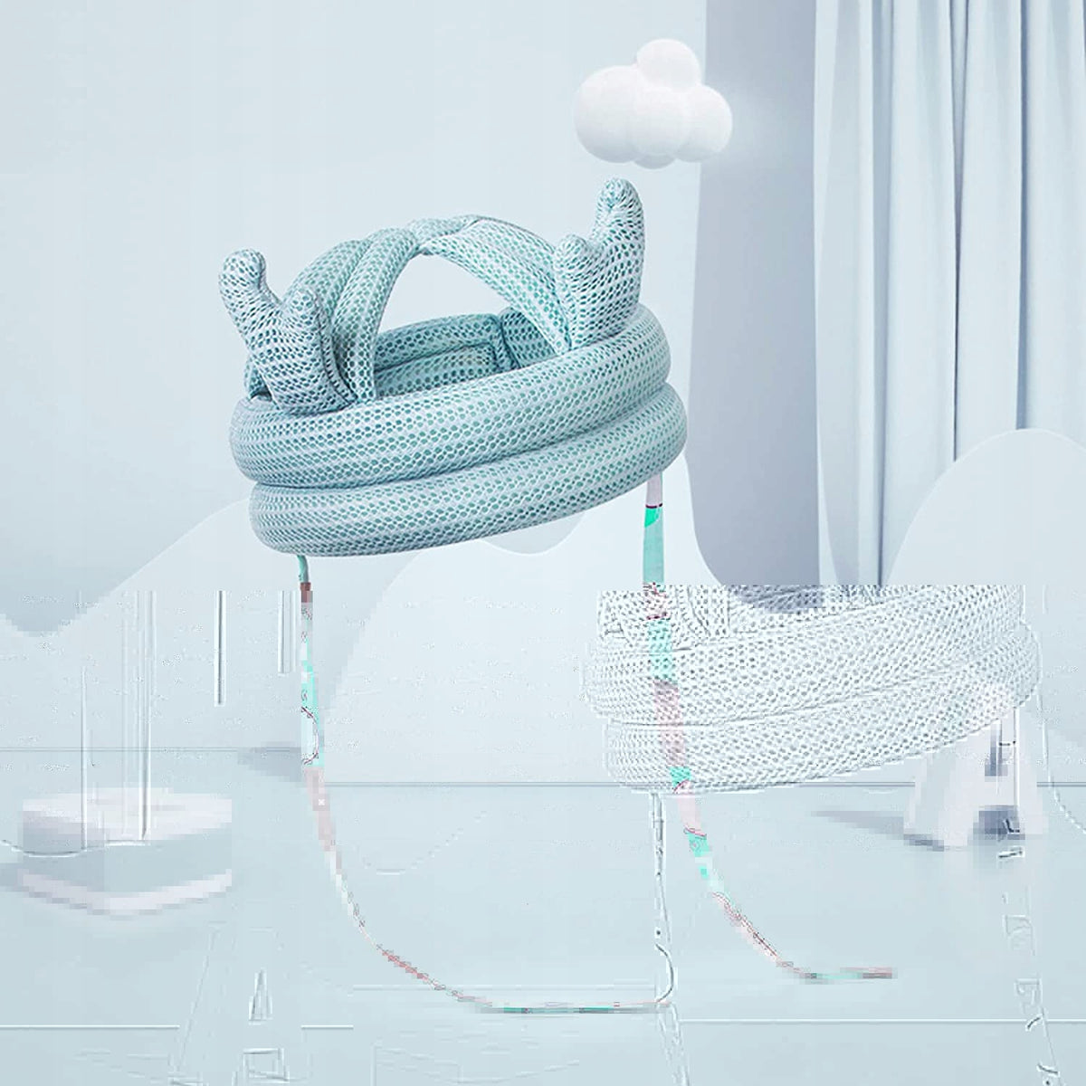 Toddler Baby Safety Helmet Anti-Collision Anti-Fall Protective Cap Color white