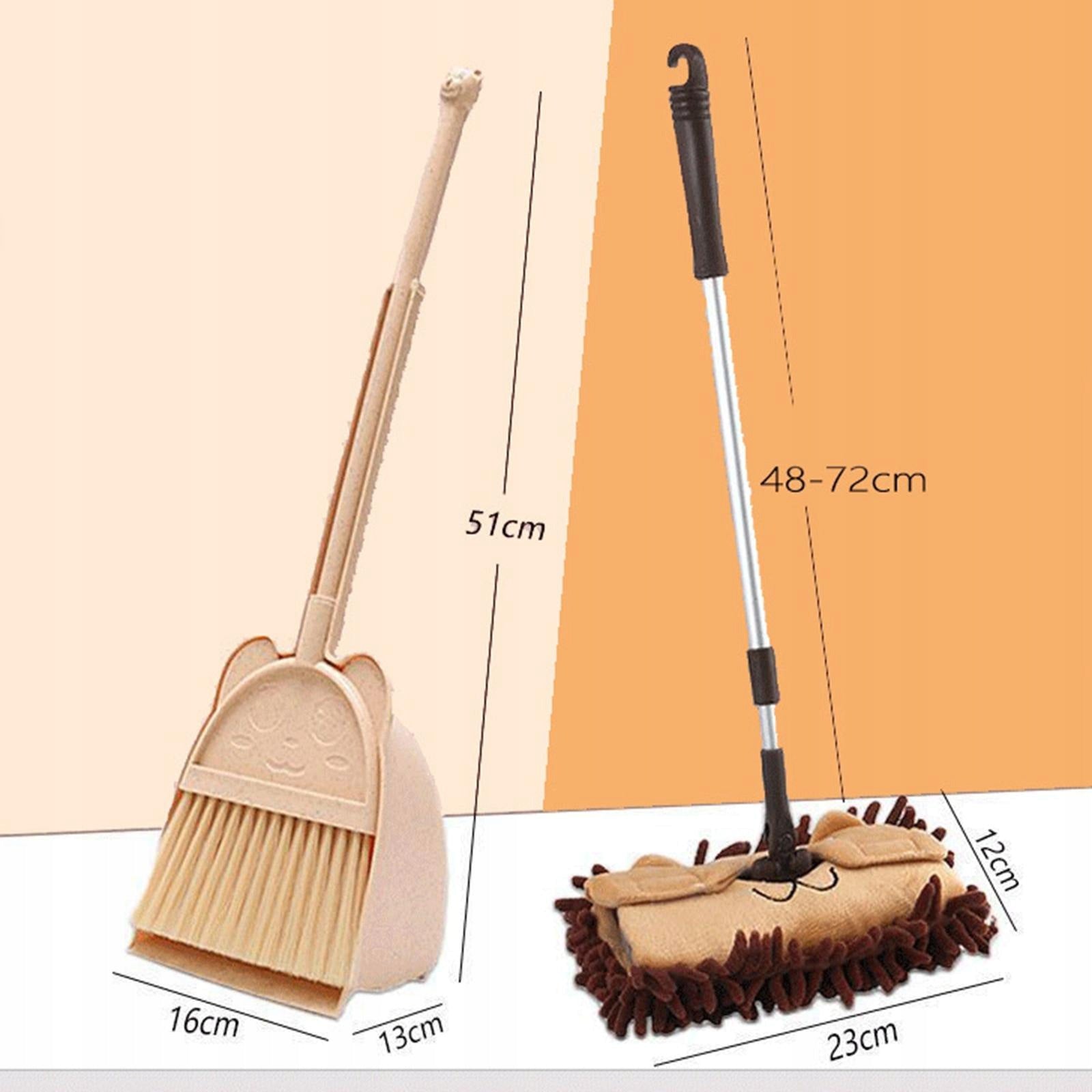 Toddlers Broom Playhouse Cleaning Set Mini Household Broom And Beige Packaging status original