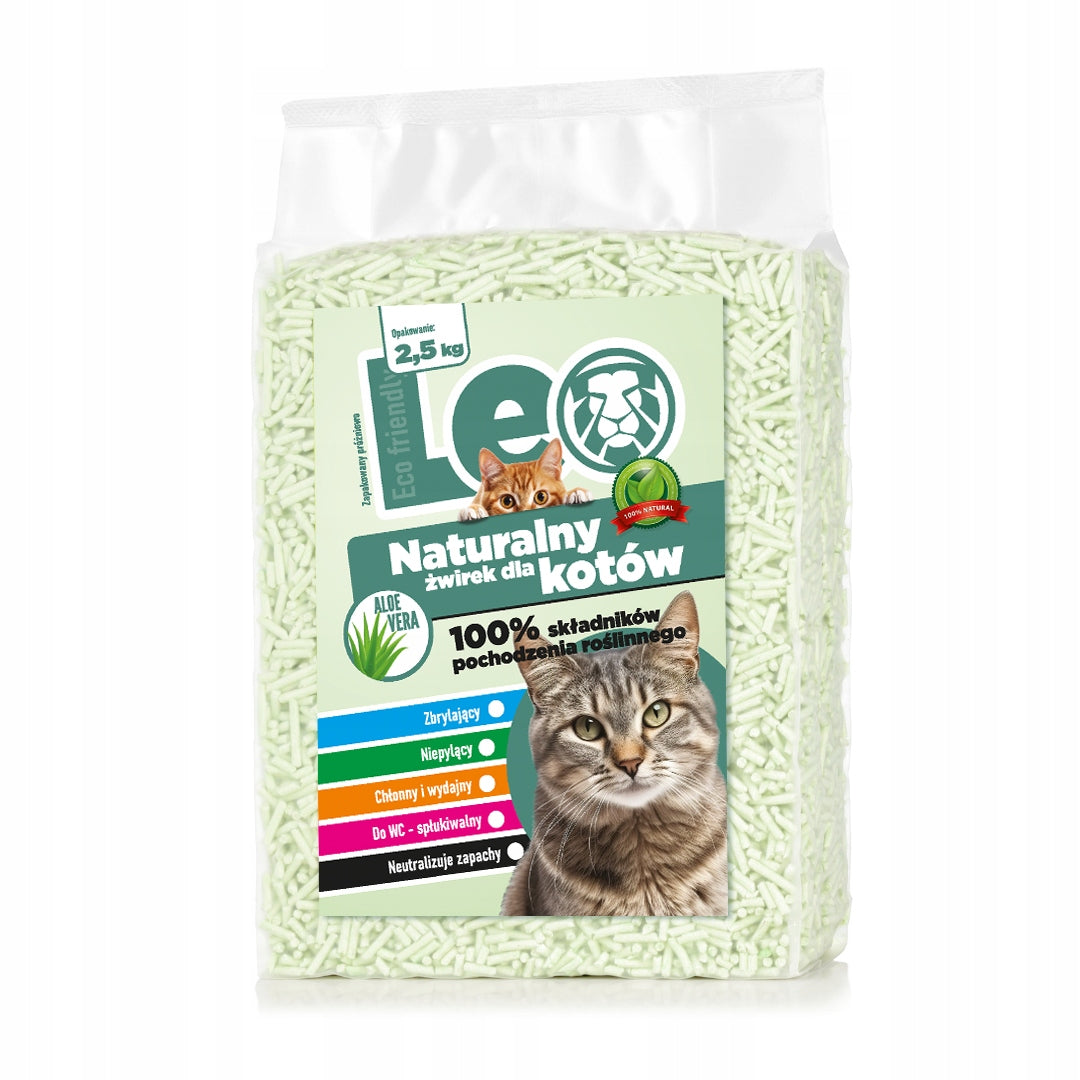 Tofu Litter for Cat Leo Aloe Clumping 2.5kg for Toilet