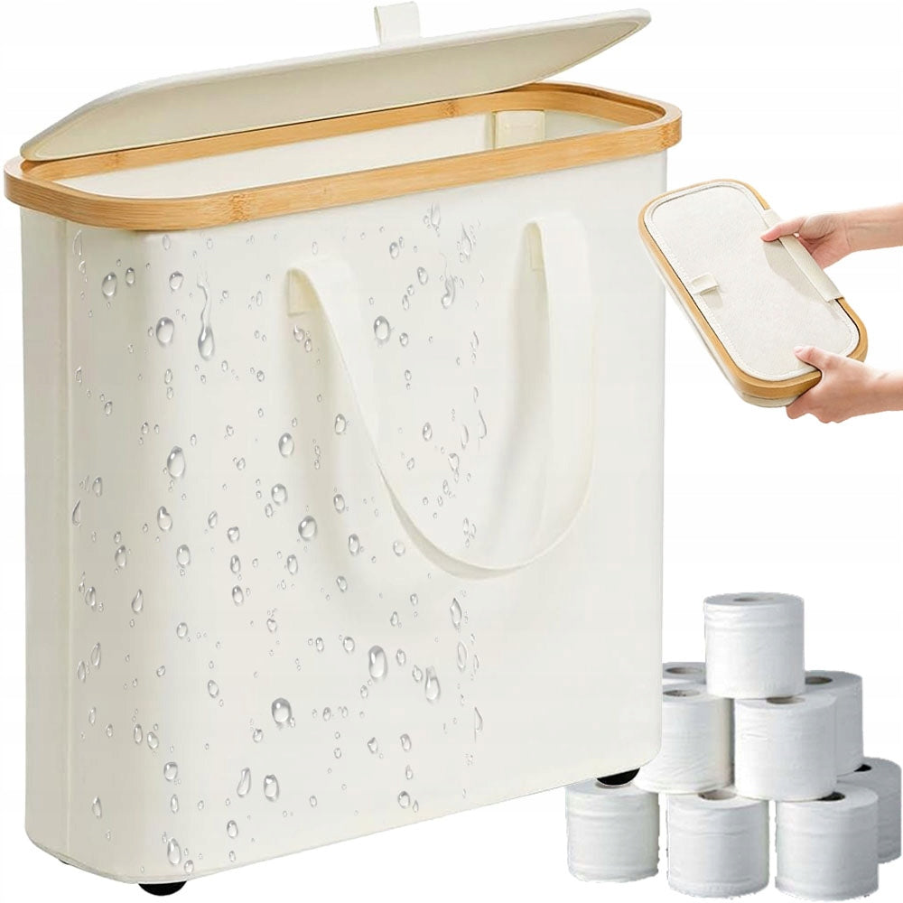 Toilet Paper Container Bathroom Folding Raised Feet