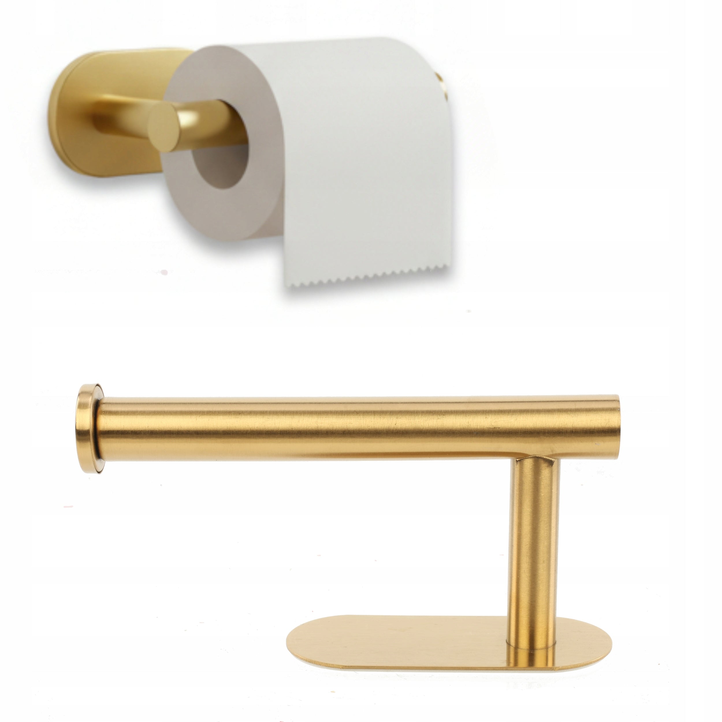 Toilet Paper Hanger Holder Steel Wall Tape Gold