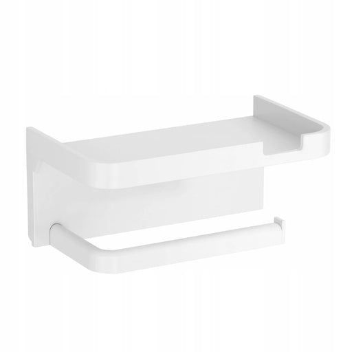 Toilet Paper Hanger Holder with Shelf White Mounting Without Drilling Packaging status original