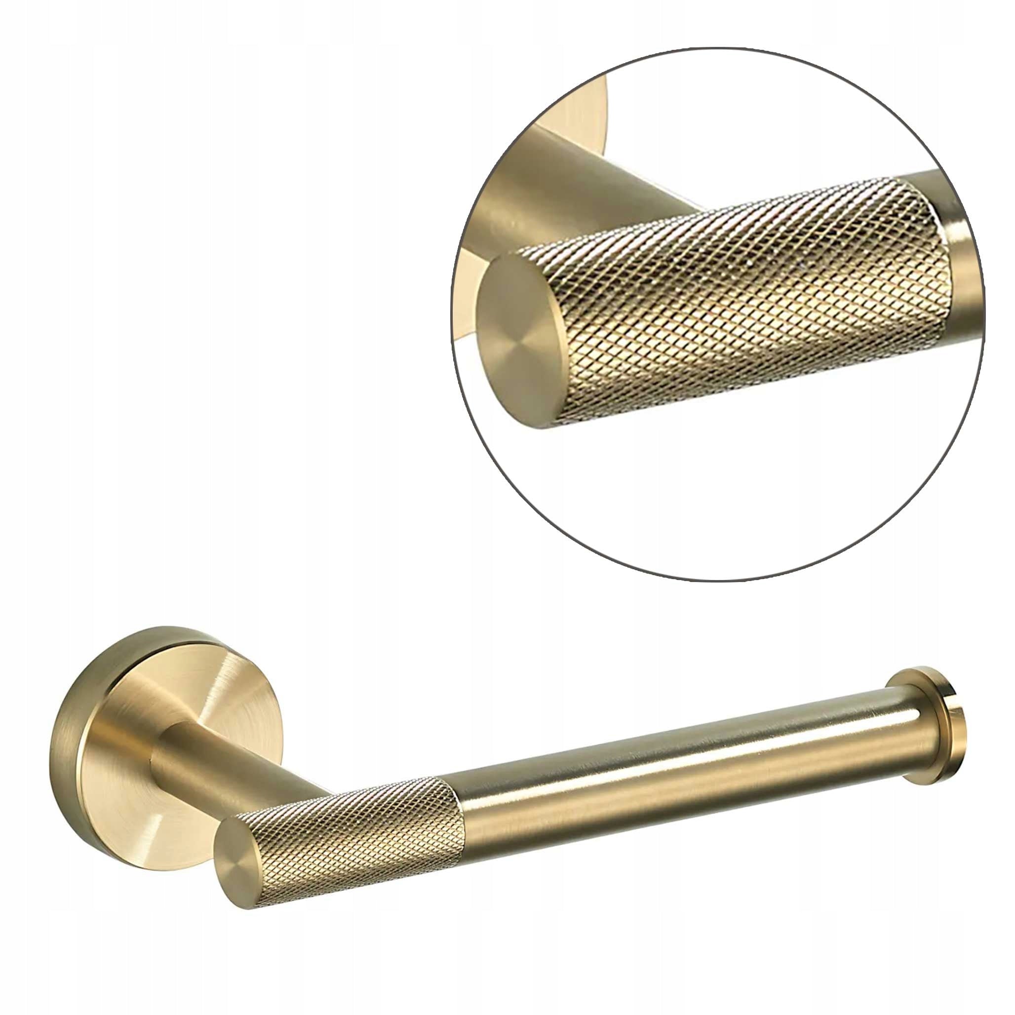 Toilet Paper Holder Gold Brushed Modern 17,5 cm Screwed