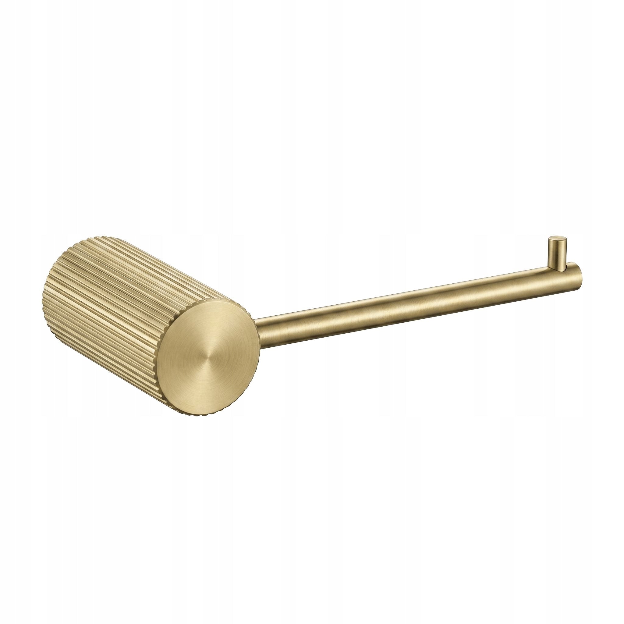 Toilet Paper Holder Gold Brushed Rea Solo Knurled Pegs