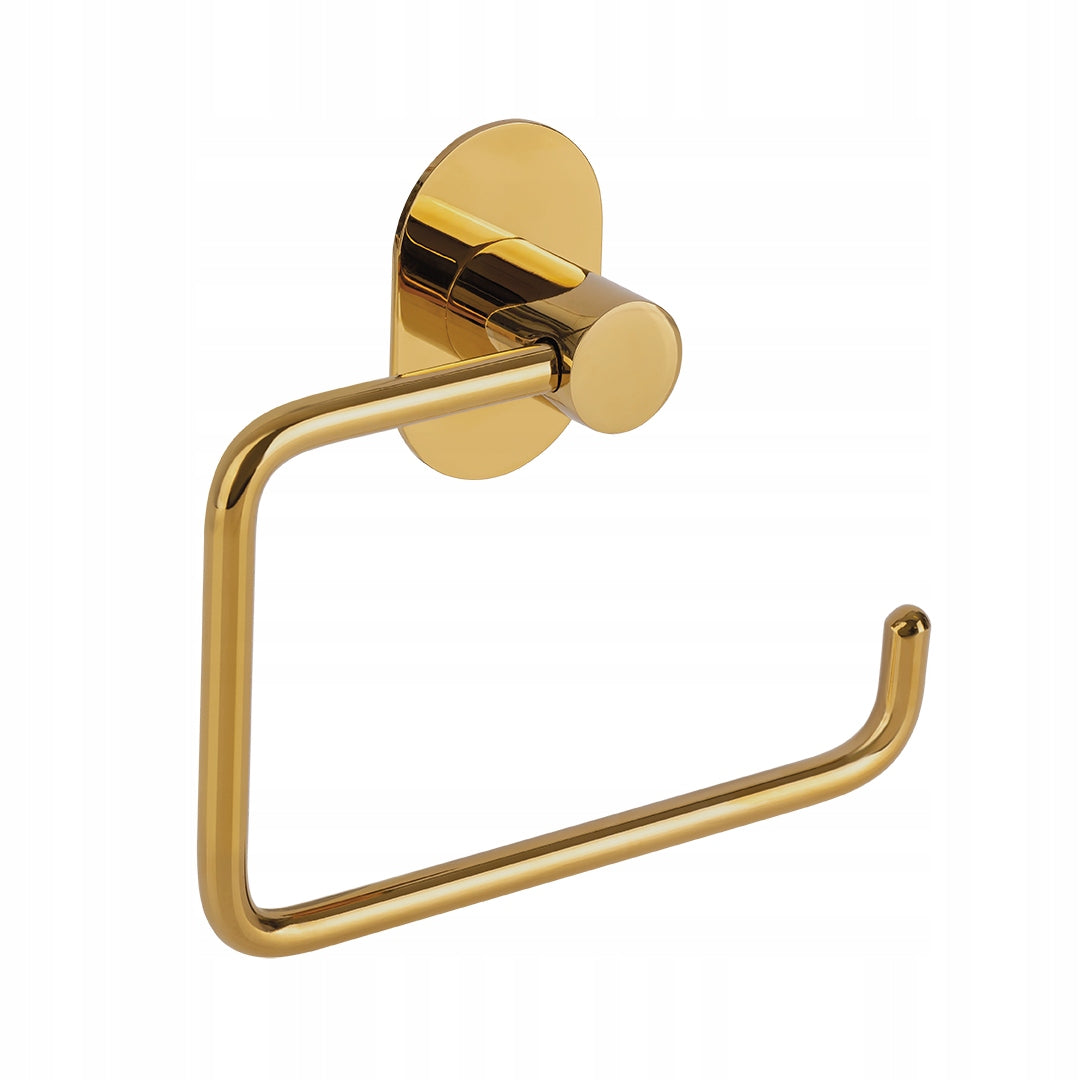 Toilet Paper Holder Gold MIRI Steel Self Adhesive 14 cm