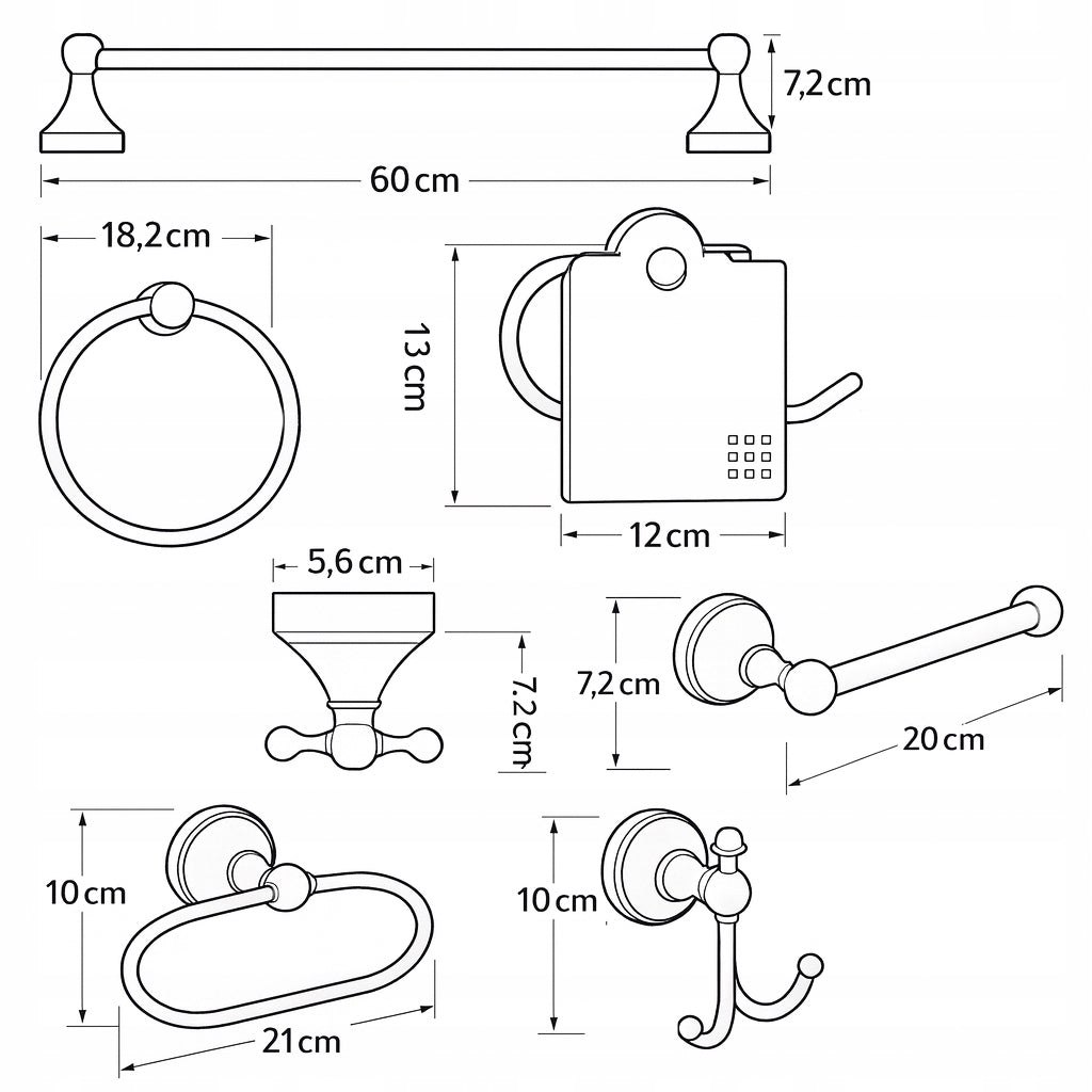 Toilet Paper Holder Gold Old Gold Retro for OLD Wall Towels Packaging status original