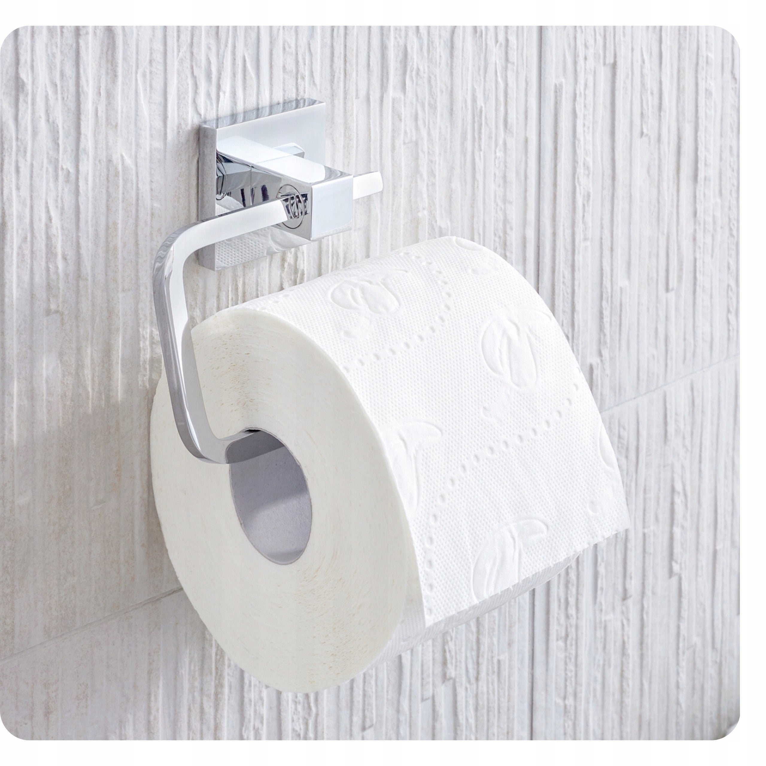 Toilet Paper Holder Self Adhesive Hanging Tesa DELUXXE Metal Brand Tesa
