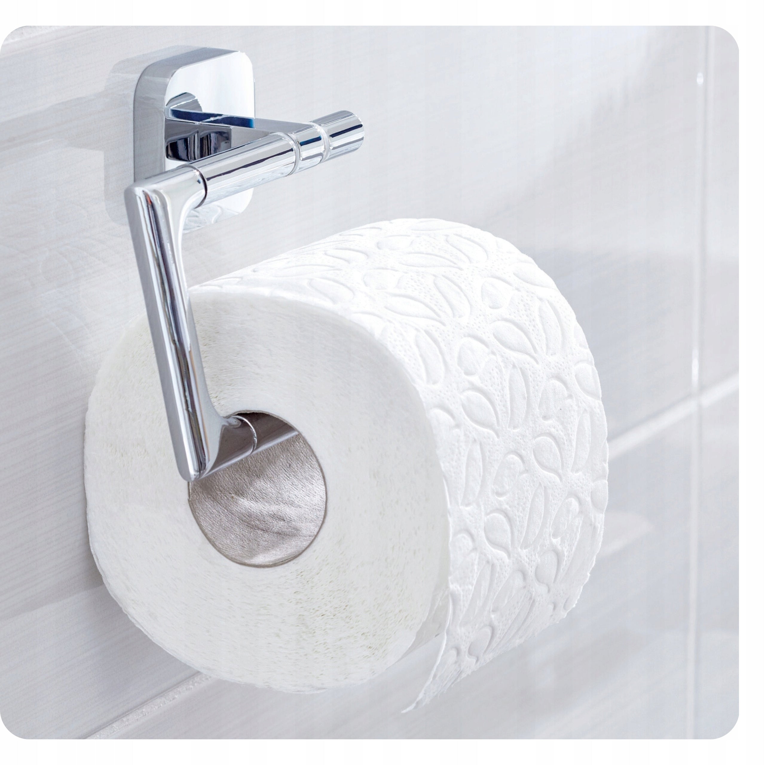 Toilet Paper Holder Self Adhesive Hanging Tesa ELEGAANT Metal Brand Tesa