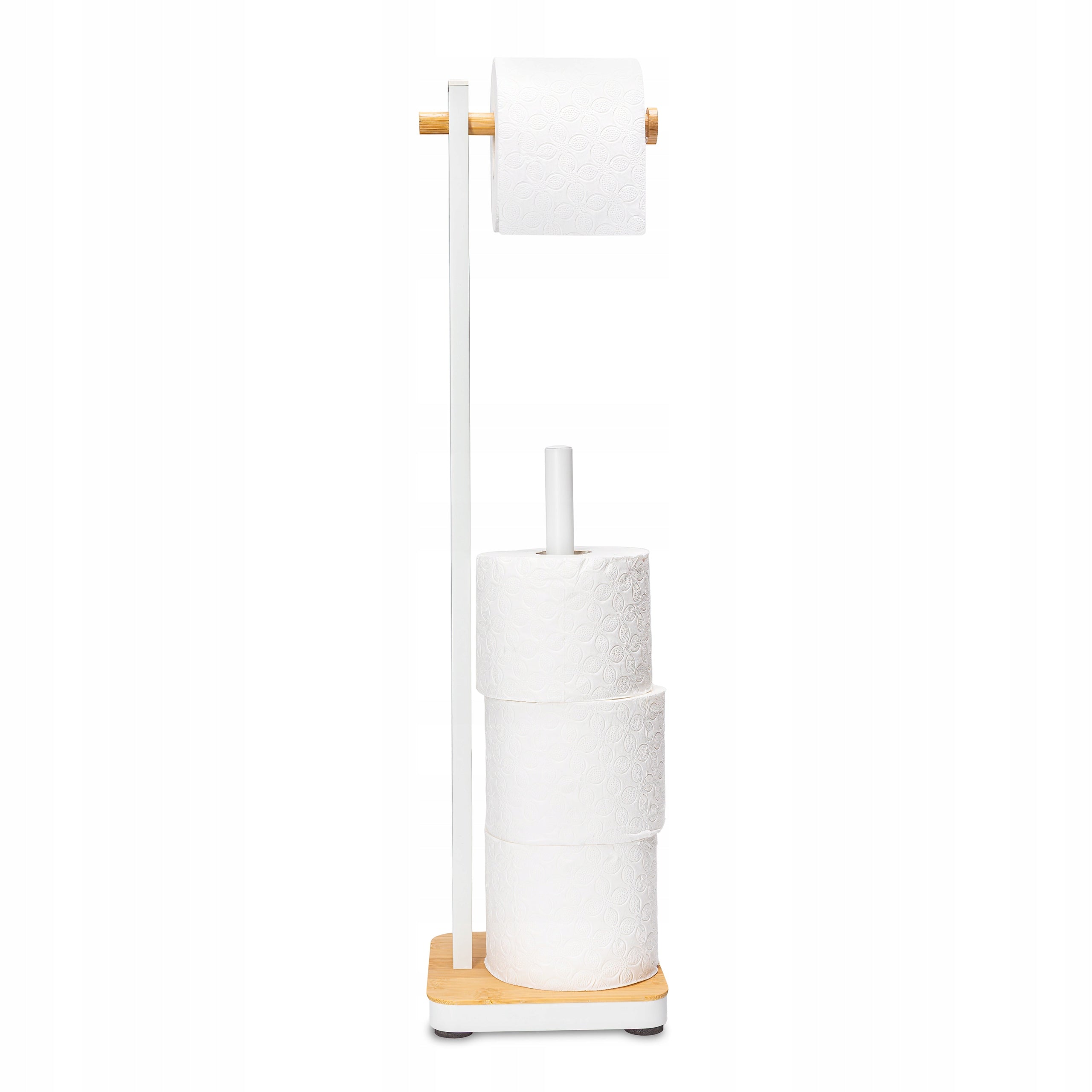 Toilet Paper Holder Stand for Toilet White Bamboo for 4 Rolls Manufacturer code P.GASA-WHT
