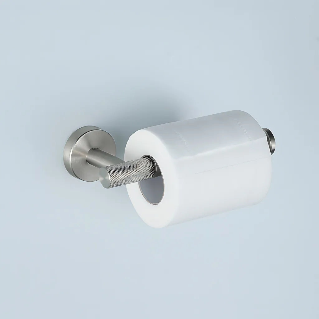 Toilet Paper Holder Wall Mounted Scratched Nickel Brushed Silver Brand Rea
