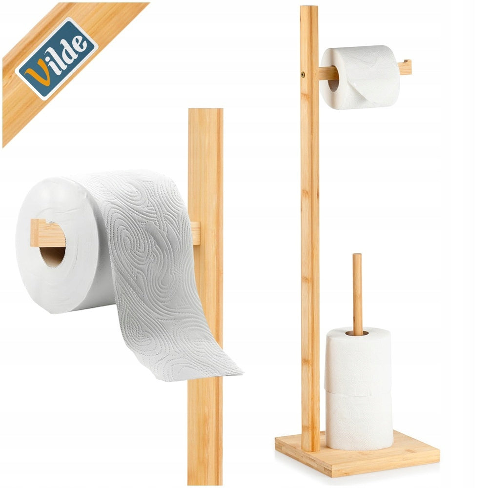 Toilet Paper Rack Hanger Bathroom Holder Bamboo Wooden