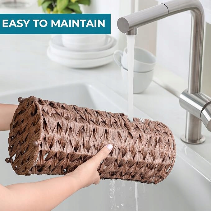 Toilet Paper Stand with Lid Boho Brown for Bathroom 17x38 cm Manufacturer code '0755454600534