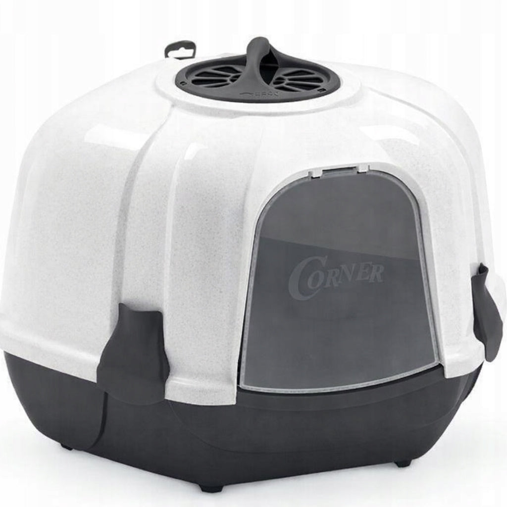 Toilet litter box covered with corner filter CORNER for cat for litter + spatula