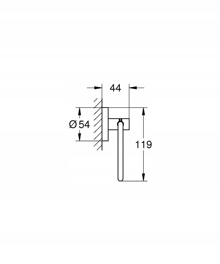 Toilet paper holder GROHE Essentials HARD GRAPHITE 40689A01 Packaging status original