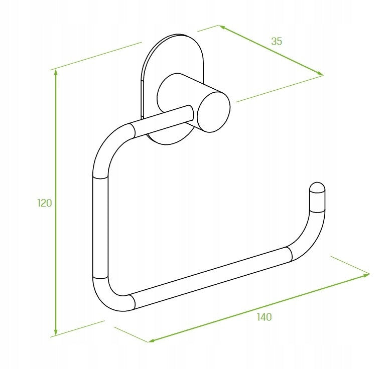 Toilet paper holder Laveo Miri chrome ALM_020S Manufacturer code ALM_020S