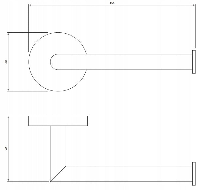 Toilet paper holder graphite Omnires Modern Project MP60510GR Manufacturer code MP60510GR