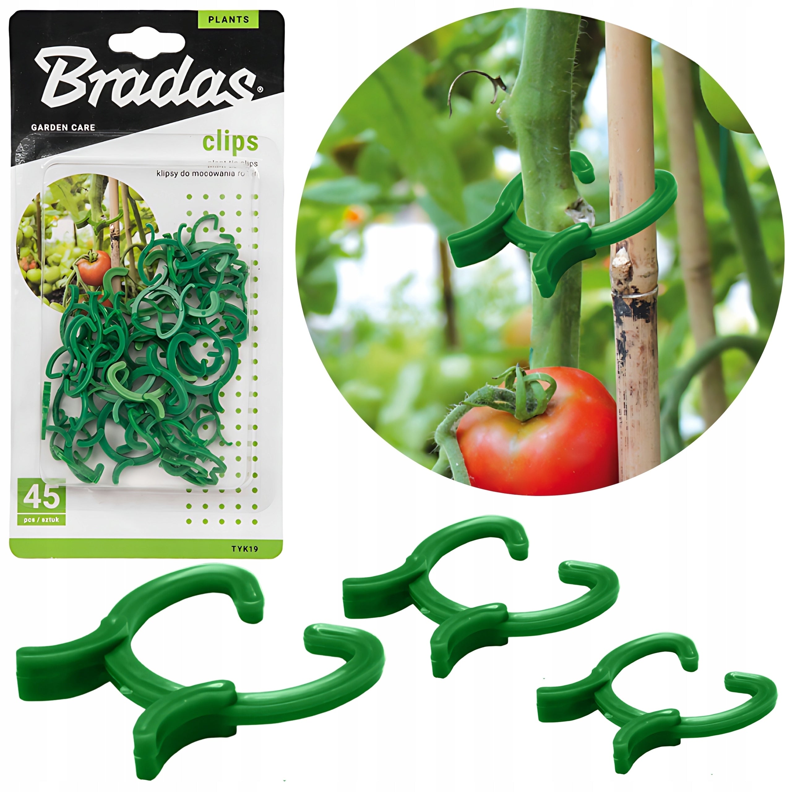 Tomato Clips Plant Fastening Clips 3 Sizes 3x15pcs Bradas