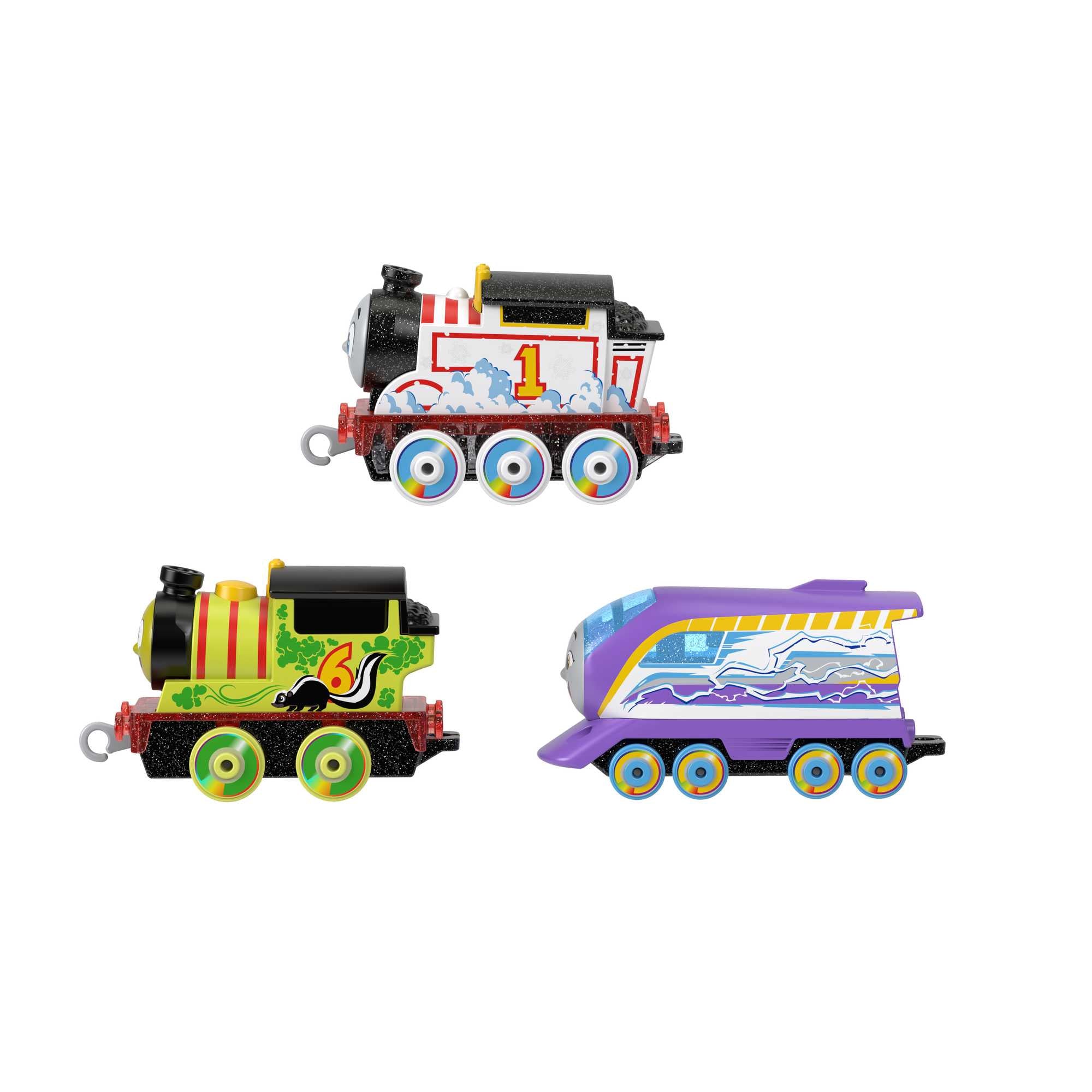 Farbwechsellokomotiven Fisher Price, 3 Stk. 