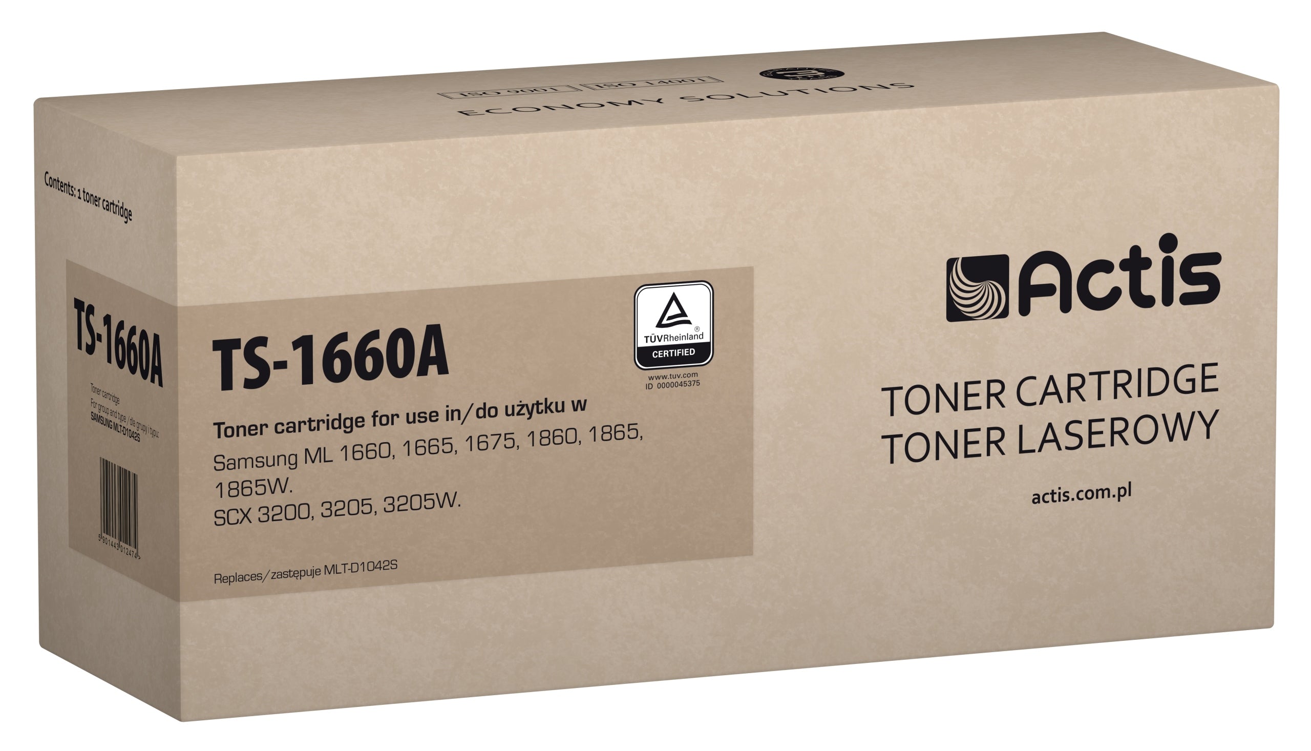 Toner Actis for Samsung TS-1660A black (black) Manufacturer code TS-1660A