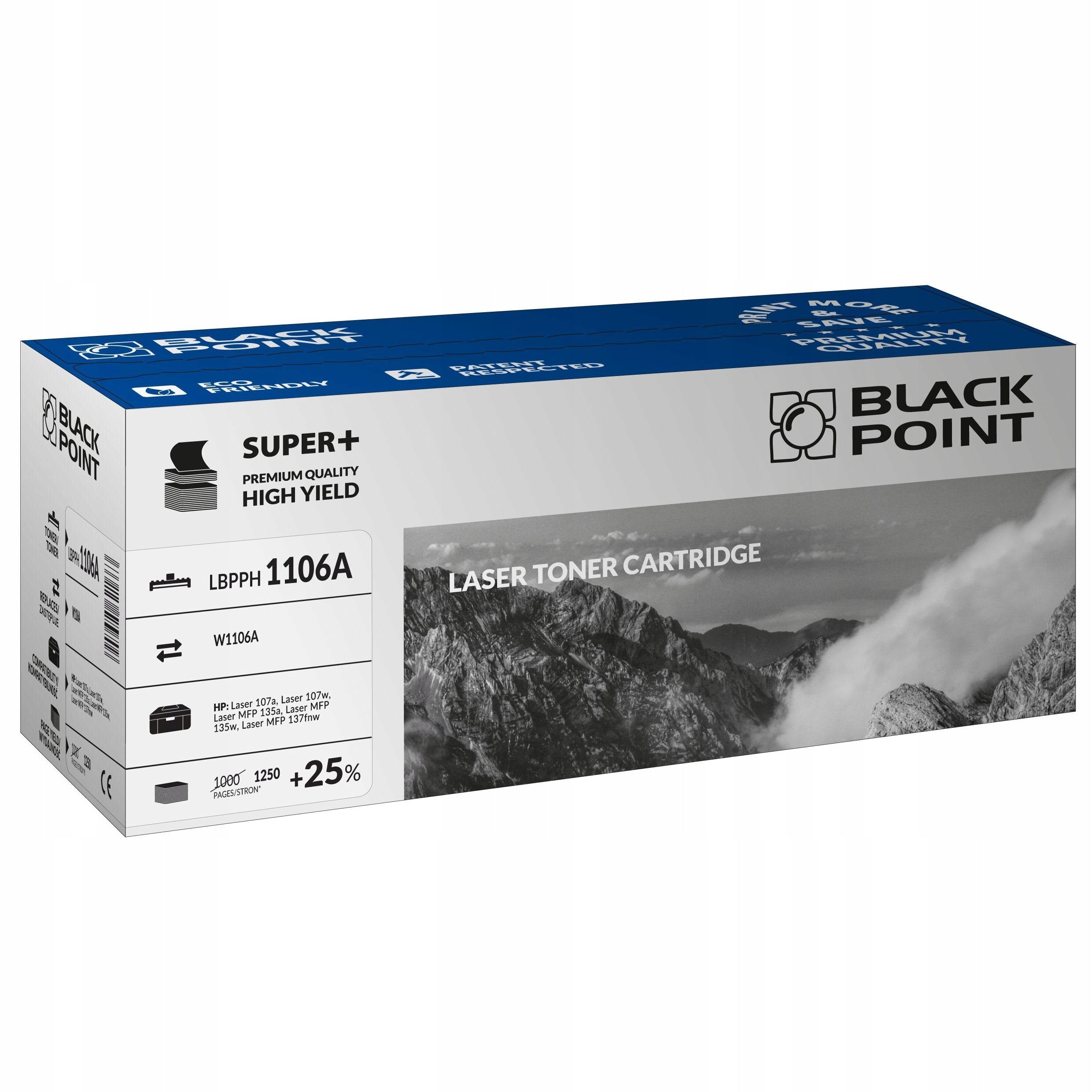 Toner Black Point LBPPH1106A for HP W1106A 106A 1250str black (black) Packaging status original