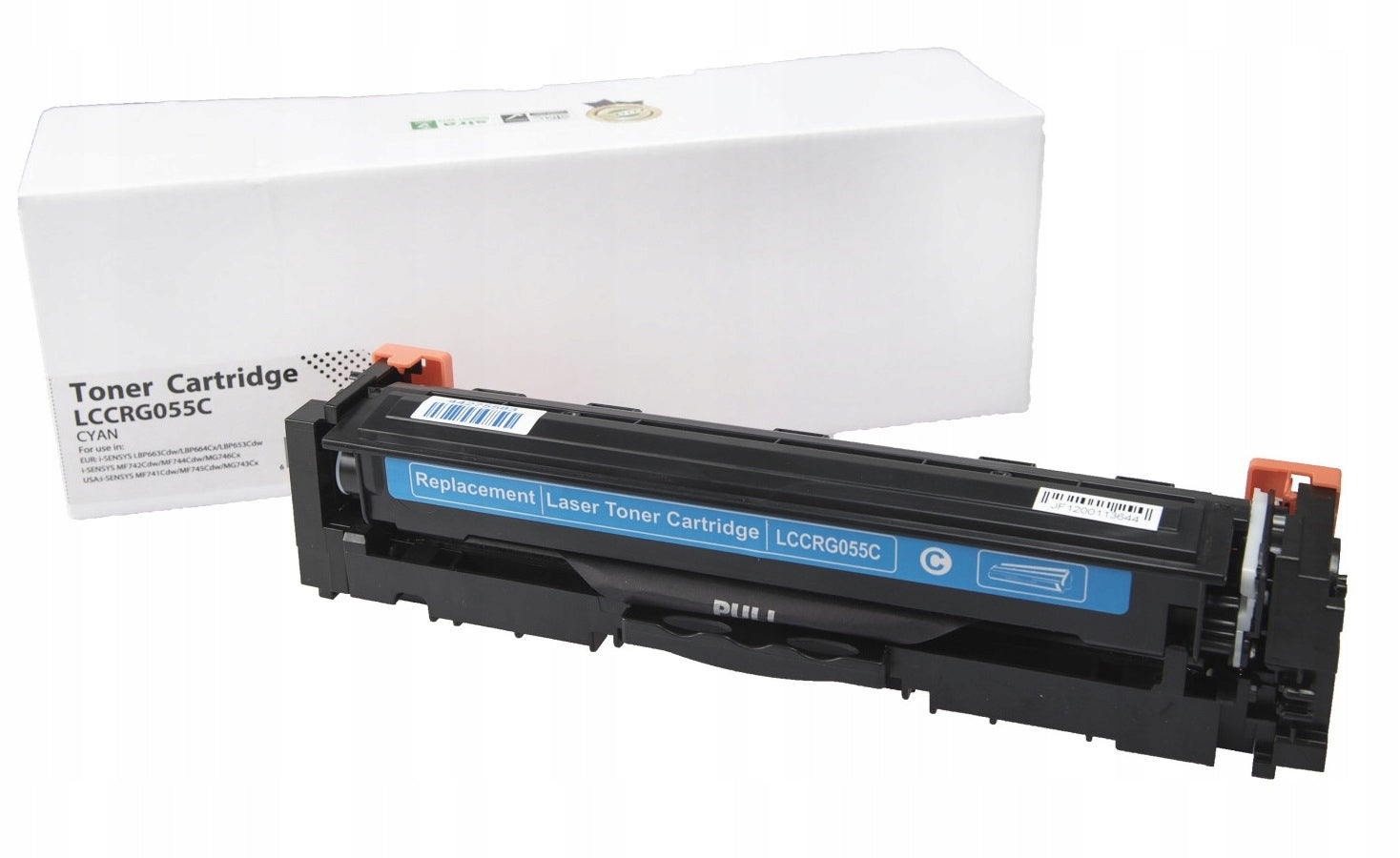 Toner Cartridge for Canon CRG-055 CYAN MF742 MF744 MF746, 3015C002 WITH CHIP