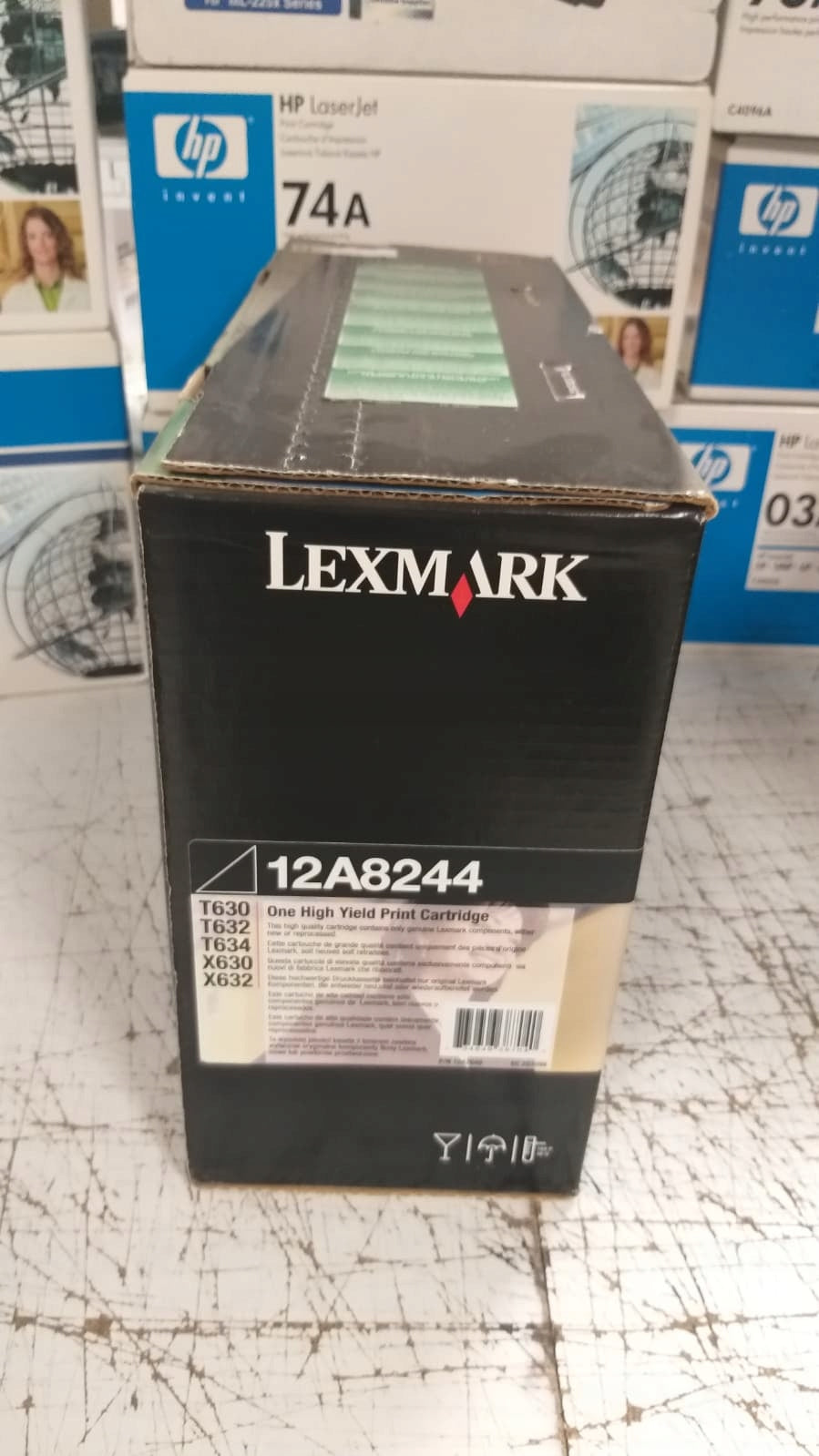 Toner Lexmark 12A8244 black (black) ORIGINAL Packaging status original