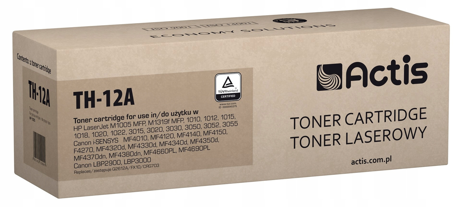 Toner cartridge ACTIS HP 12A Black Replacement Q2612A New