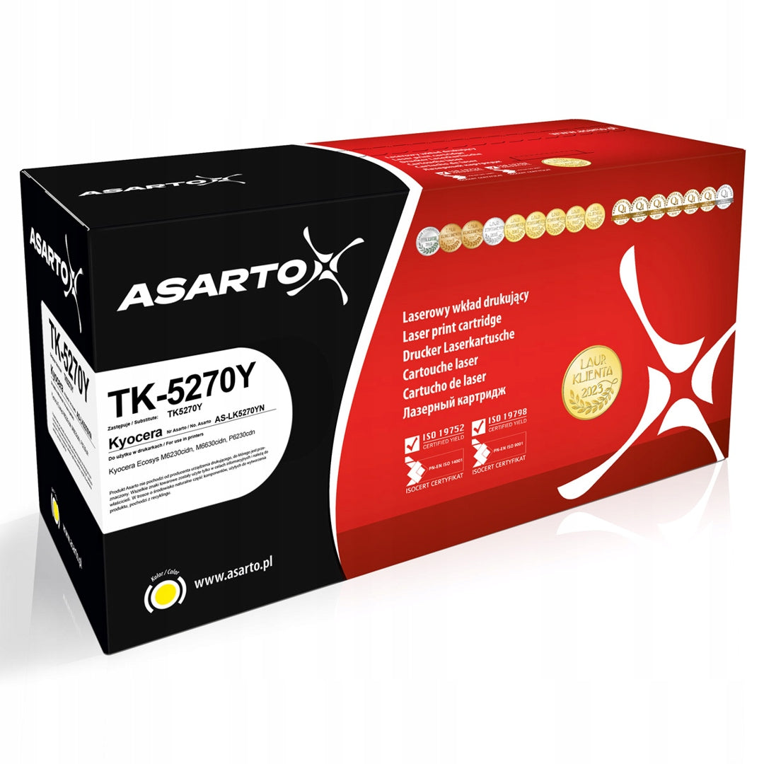 Toner cartridge Asarto Kyocera TK-5270Y P6230cdn M6230cidn M6630cidn yellow
