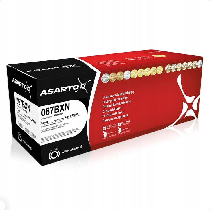 Toner cartridge Asarto for Canon CRG 067HK 067BXN 5106C002 3130 str black LBP630 MF650